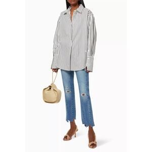 FRAME Whitney Popover Shirt in Cotton Linen